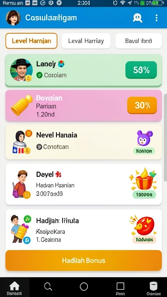 2739 - Tampilan menu utama dengan desain yang menarik.