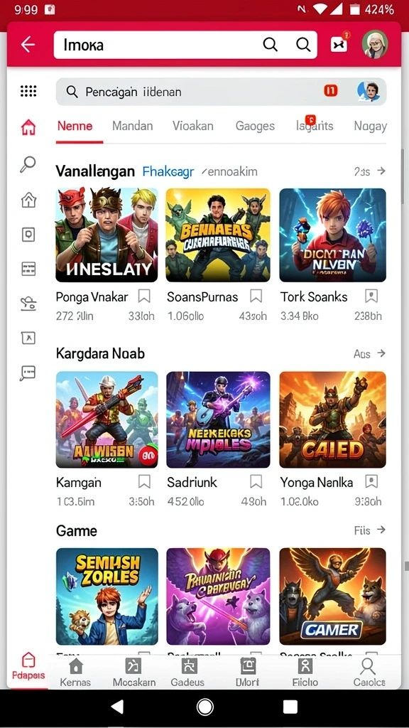 sky99 - Screenshot menunjukkan momen berinteraksi dengan karakter unik.